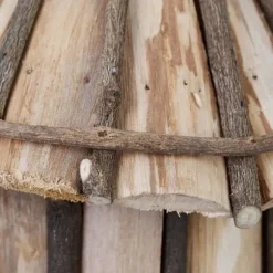 Dekorativ fågelholk, trä, 39x21x14 cm, natur