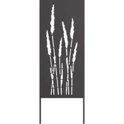 Dekorativ Trädgårdspanel i Kallvalsat Stål | Färg: Svart | Storlek: 50x140 cm