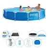 Deluxe Poolpaket - Intex Metallram Rund 366x76 cm