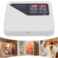 Digital Bastuaggregatkontroll, 9KW, Temperaturområde 40°C-105°C, Inomhuskompatibilitet, Överhettningsskydd, 7-tums Display