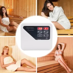 Digital bastustyrning - Extern kontrollpanel - 3–9 kW - 220–240 V - Temperatur 40–105 °C - Belysning max 60 W - Väggmonterad