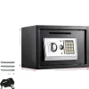 Digitalt Säkerhetsbox, Solid Stål Konstruktion, Flera Åtkomstalternativ,Svart-16L