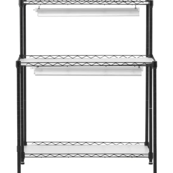 DIY Växtställ med Grow Lights 6 våningar, 192W, Hög Växtstödhylla för inomhusodling och ljustillförsel, perfekt för växttillväxt
