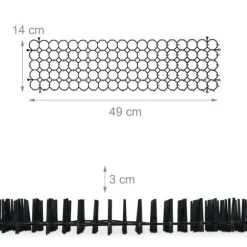 Djuravvisande galler set, 3x49x14 cm, Svart