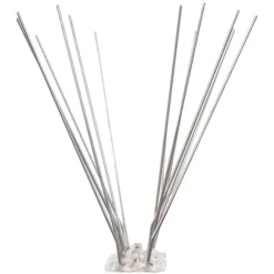 Djuravvisande medel - Living 4-raders Fågelpiggar i rostfritt stål 20 st 10 m