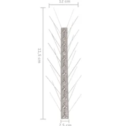 Djuravvisande medel - Living 4-raders Fågelpiggar i rostfritt stål 20 st 10 m