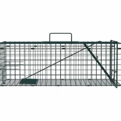 Djurfälla i stål - vidaXL - 61x20x21,5 cm - Grön - Hållbar - Väderbeständig