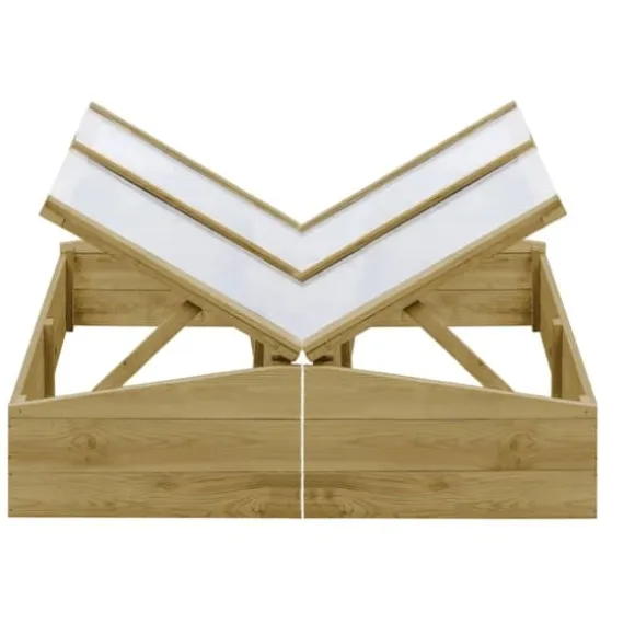 Drivbänk 2 st impregnerad furu 100x50x35 cm