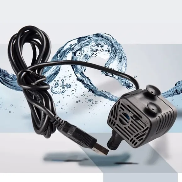 Dränkbar Pump för Fontäner med 0,4-1,5 m Lyft 180L/H 5V