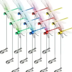 3D-Trollsländeklämmor Dragonfly Clip– Dekoration till Trädgård & Balkong 12 st