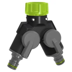Dubbel vattenfördelare med ventiler STR STALCO GARDEN JUSTERBAR!
