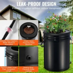 DWC Hydroponics Odling System Djupvattenkultur med Top Drip 2 Hinkar, effektiv växtodling, hydroponisk odlingsteknik