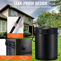 DWC Hydroponics Odling System, Deep Water Culture, 8 Hinkar, Luftpump, Effektiv Vattentillförsel, Optimerad Växttillväxt