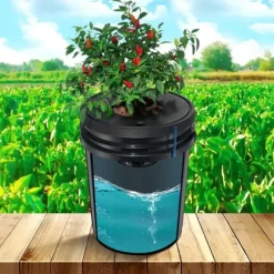 DWC Hydroponics Odling System, Deep Water Culture, 8 Hinkar, Luftpump, Effektiv Vattentillförsel, Optimerad Växttillväxt