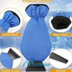 ECARLA Isskraber med handske Sort SKROB06CZ