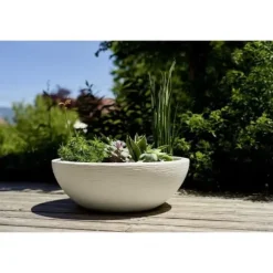 EDA Graphit tvättställskruka Ø59cm - Kapacitet 39L - Cerused vit