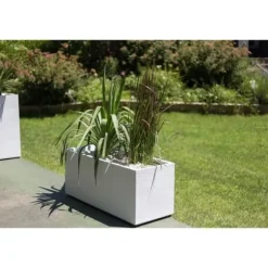 EDA Jardiniere Graphit - 99,5 x 39 x H 43 cm - 97,6 L - Vitkalkad