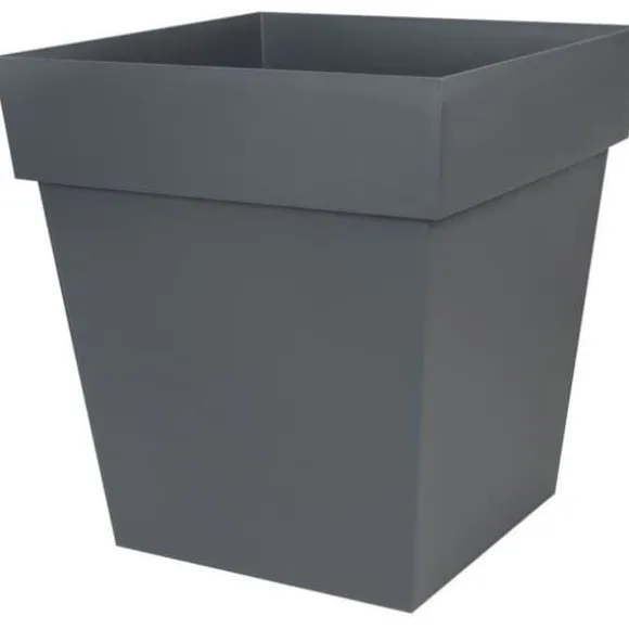 EDA Toscana fyrkantig kruka - 50 cm - 87 L - Antracitgrå