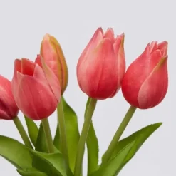 EDG BOUQUET TULIPANER KONSTGJORD H26CM TVÅ FÄRGER AV ROSA ASSORTERADE, HEM, DEKORATIVA TILLBEHÖR, KONSTGJORDA BLOMMOR