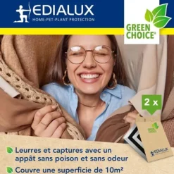 Edialux klädfälfälla Textilmalkontroll, kemikaliefritt och luktfritt skydd för garderober och textilier