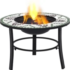 Eldfat med mosaik grön 68cm keramik