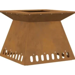 Eldstad Brun 48 x 48 x 40 cm cortenstål