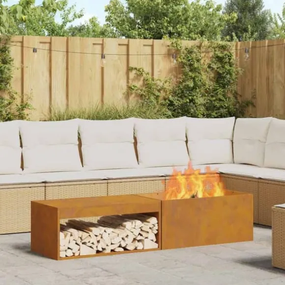 Eldstad Brun 160 x 45 x 35 cm Stål