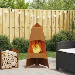 Eldstad Brun 50 x 50 x 95 cm Stål