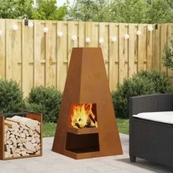 Eldstad Brun 50 x 50 x 100 cm Stål