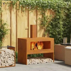 Eldstad Brun 80 x 50 x 96 cm Stål