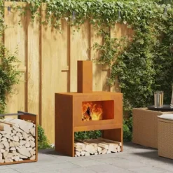 Eldstad Brun 60 x 40 x 96 cm Stål