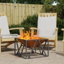 Eldstad Brun 50 x 50 x 35 cm Väderbeständig stål