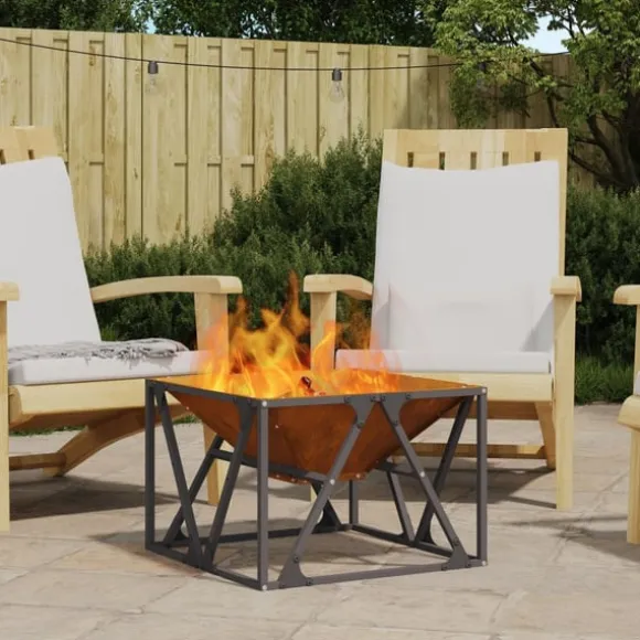 Eldstad Brun 50 x 50 x 35 cm Väderbeständig stål