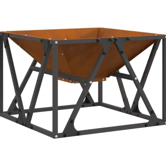 Eldstad Brun 50 x 50 x 35 cm Väderbeständig stål