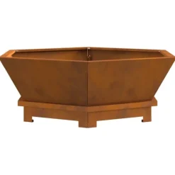 Eldstad Brun 75 x 75 x 28 cm Väderbeständig stål