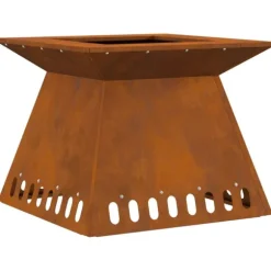 Eldstad Brun 48 x 48 x 40 cm Väderbeständig stål