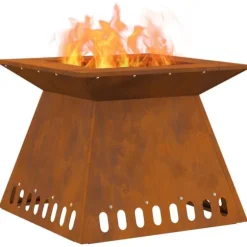 Eldstad Brun 48 x 48 x 40 cm Väderbeständig stål