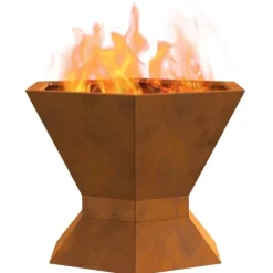 Eldstad Brun 50 x 50 x 40 cm Väderbeständig stål