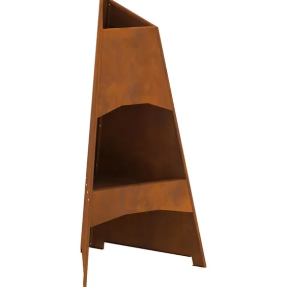 Eldstad Brun 50 x 50 x 95 cm Väderbeständig stål