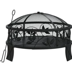 Eldstad med eldgaffel 50 cm XXL stål