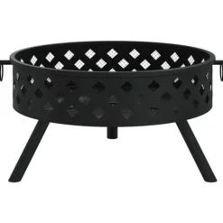 Eldstad med eldgaffel 58 cm XXL stål