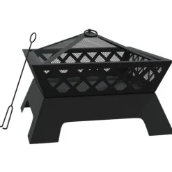 Eldstad med eldgaffel 50 cm XXL stål