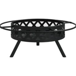 Eldstad med eldgaffel 70 cm XXL stål