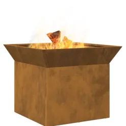 Eldstad Rostig 50 x 50 x 40 cm cortenstål