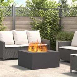 Eldstad Svart 80 x 80 x 40 cm Kallvalsat stål