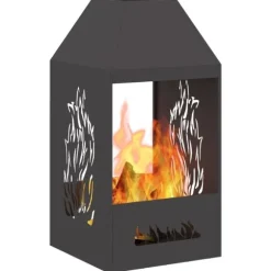 Eldstad Svart 50 x 50 x 100 cm Stål