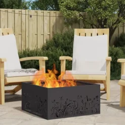 Eldstad Svart 60 x 60 x 30 cm Stål