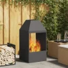 Eldstad Svart 50 x 50 x 100 cm Stål