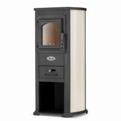 Elegant 8,5 kW Allt-i-ett vedspis - Effektiv uppvärmning för upp till 85 m²