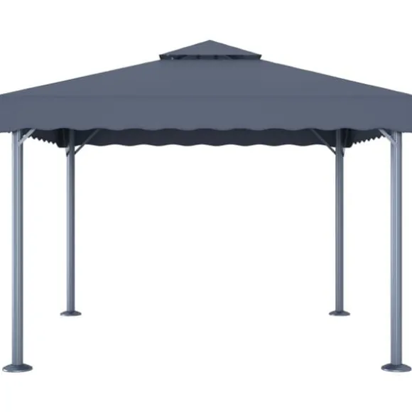 Elegant paviljong i aluminium - Solskydd för utomhusevenemang | Färg: Antracit | Storlek: 300x300 cm
